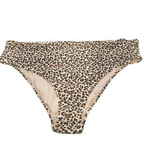 Xhilaration Women's Sz 20W/22W High Leg High Waist Swim Bottom Animal Print New